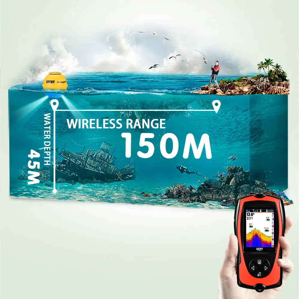Sonar pentru pescuit WIRELESS 150m (10 zile livrare)
