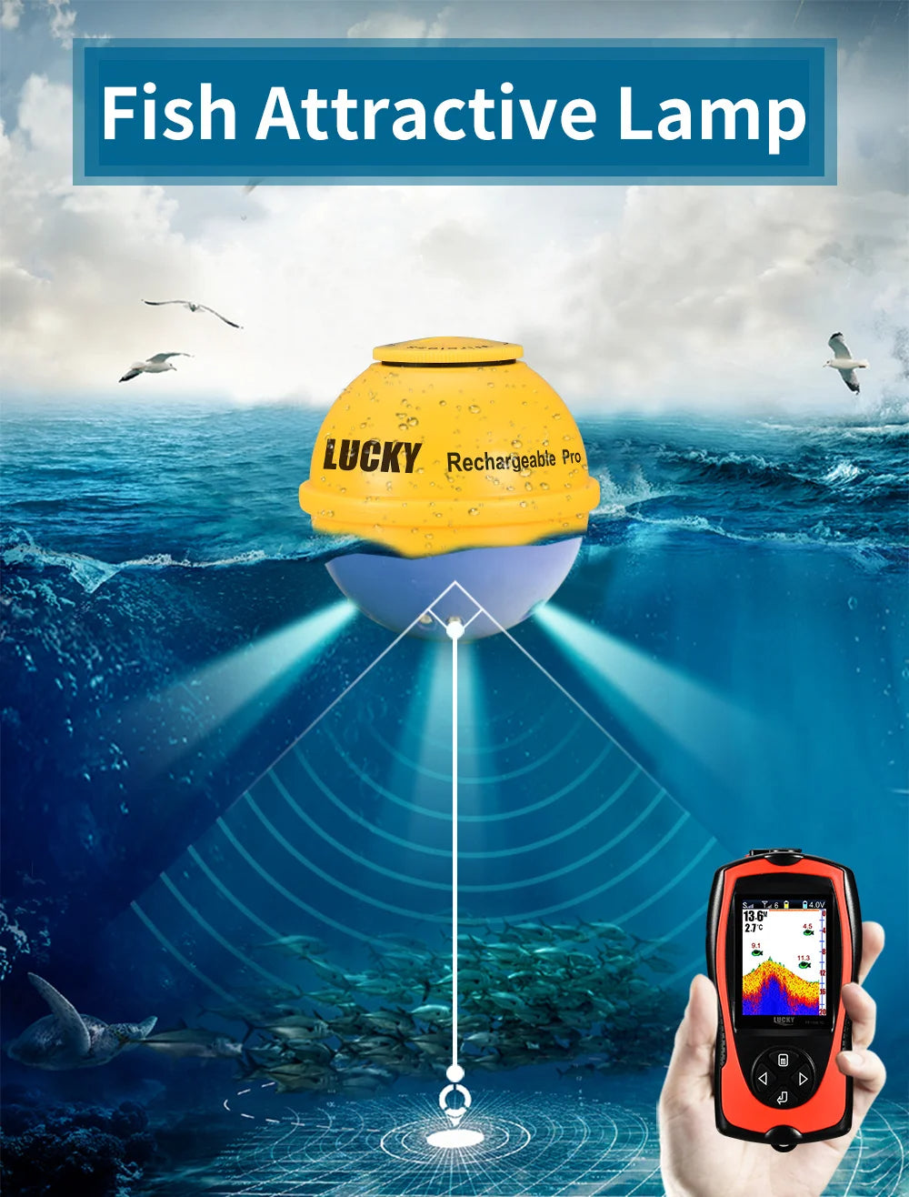 Sonar pentru pescuit WIRELESS 150m (10 zile livrare)